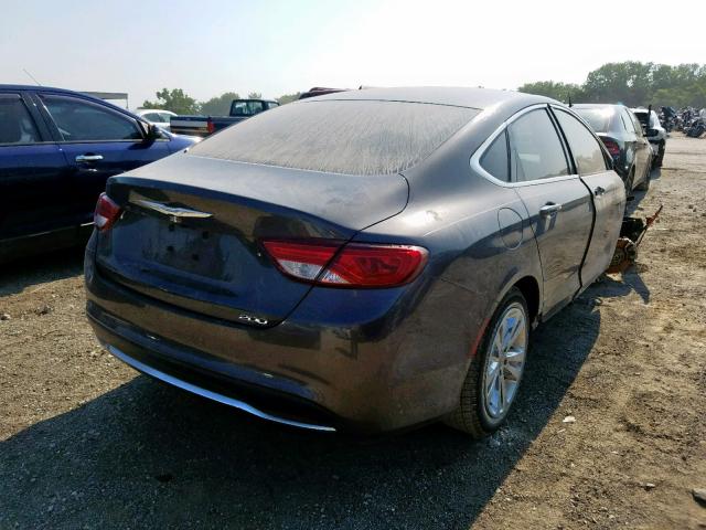 1C3CCCAB3GN137652 - 2016 CHRYSLER 200 LIMITE CHARCOAL photo 4