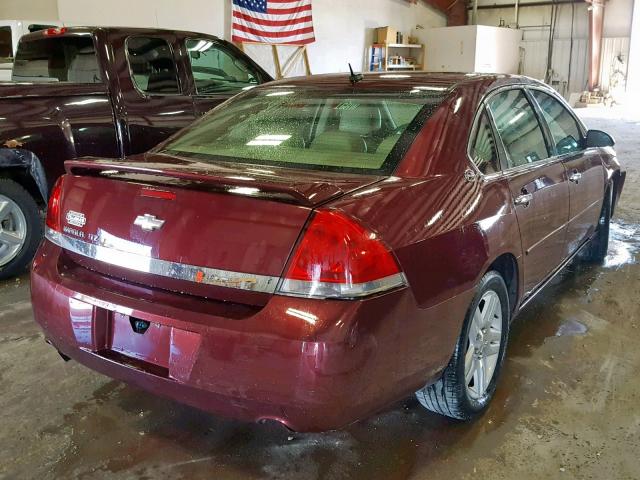 2G1WU58R179401547 - 2007 CHEVROLET IMPALA LTZ BURGUNDY photo 4