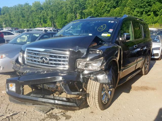 5N3ZA0NE4AN905082 - 2010 INFINITI QX56 BLACK photo 2