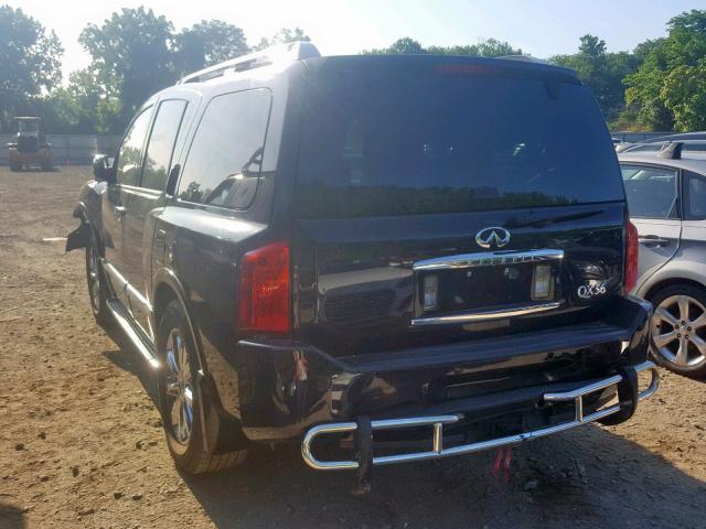 5N3ZA0NE4AN905082 - 2010 INFINITI QX56 BLACK photo 3