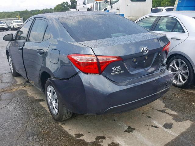 2T1BURHE1JC069465 - 2018 TOYOTA COROLLA L GRAY photo 3