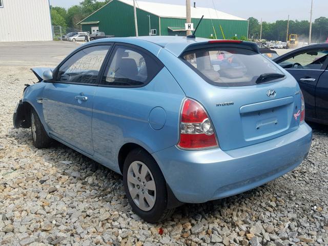 KMHCM3AC4AU175627 - 2010 HYUNDAI ACCENT BLU BLUE photo 3