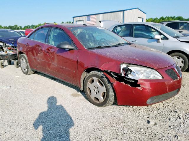 1G2ZF57B584188193 - 2008 PONTIAC G6 VALUE L RED photo 1