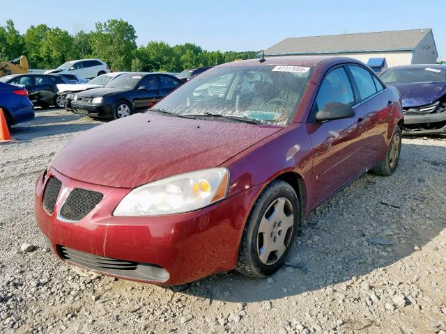 1G2ZF57B584188193 - 2008 PONTIAC G6 VALUE L RED photo 2