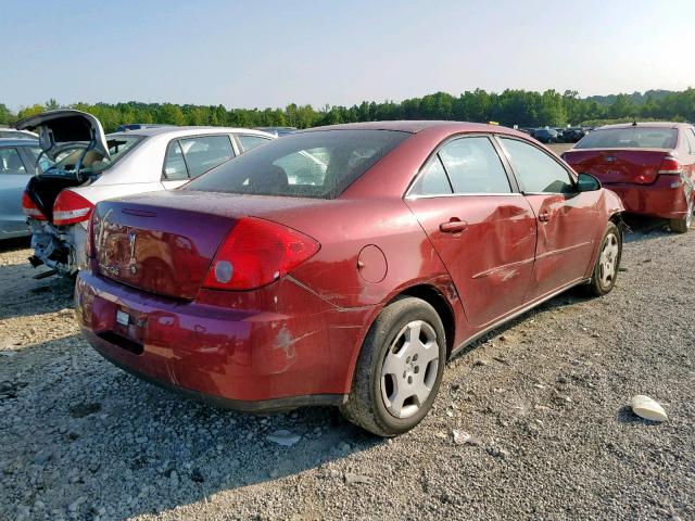 1G2ZF57B584188193 - 2008 PONTIAC G6 VALUE L RED photo 4