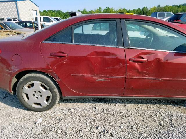 1G2ZF57B584188193 - 2008 PONTIAC G6 VALUE L RED photo 9