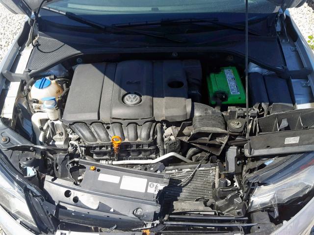 1VWAP7A37DC063888 - 2013 VOLKSWAGEN PASSAT S SILVER photo 7