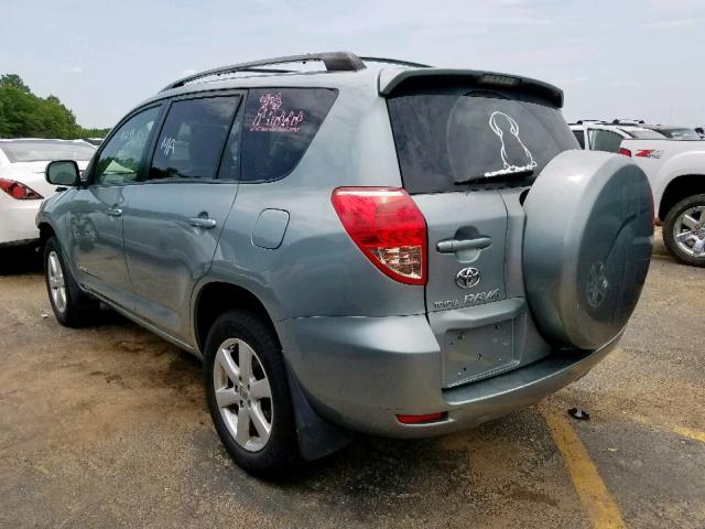 JTMZK31V686013616 - 2008 TOYOTA RAV4 LIMIT TEAL photo 3