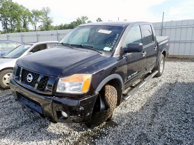 1N6AA0EC7BN317152 - 2011 NISSAN TITAN S BLACK photo 2