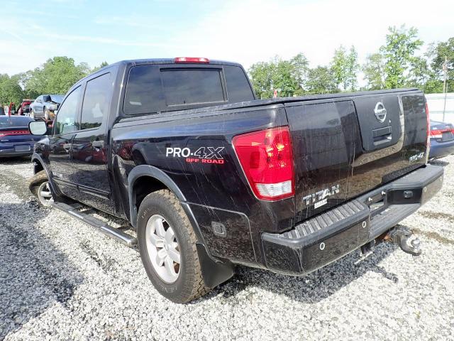 1N6AA0EC7BN317152 - 2011 NISSAN TITAN S BLACK photo 3