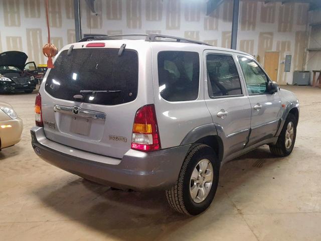 4F2YU091X2KM62690 - 2002 MAZDA TRIBUTE LX GRAY photo 4