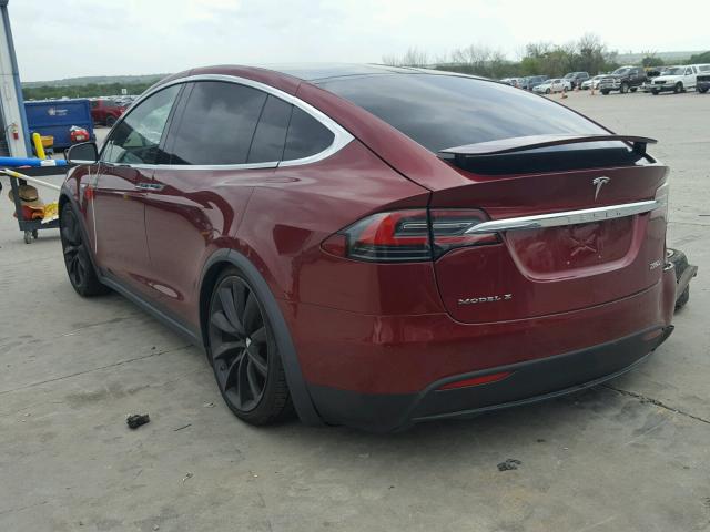 5YJXCBE46GFS00504 - 2016 TESLA MODEL X RED photo 3