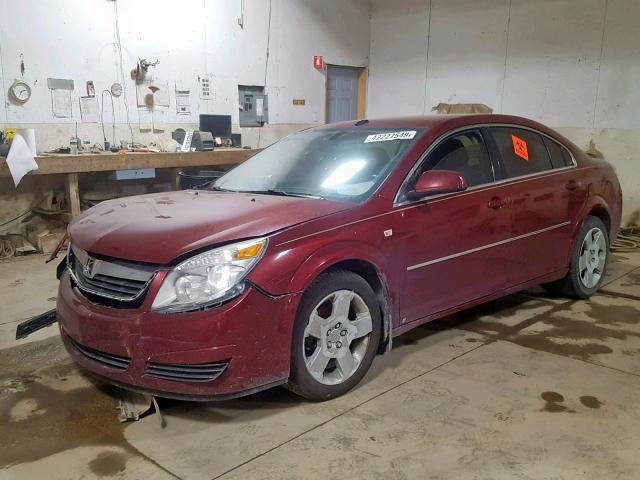 1G8ZS57B89F148715 - 2009 SATURN AURA XE MAROON photo 2