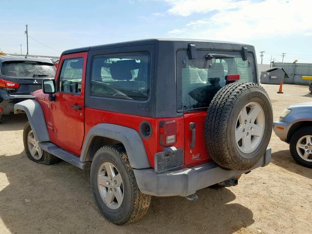 1C4GJWAG8CL105348 - 2012 JEEP WRANGLER S RED photo 3