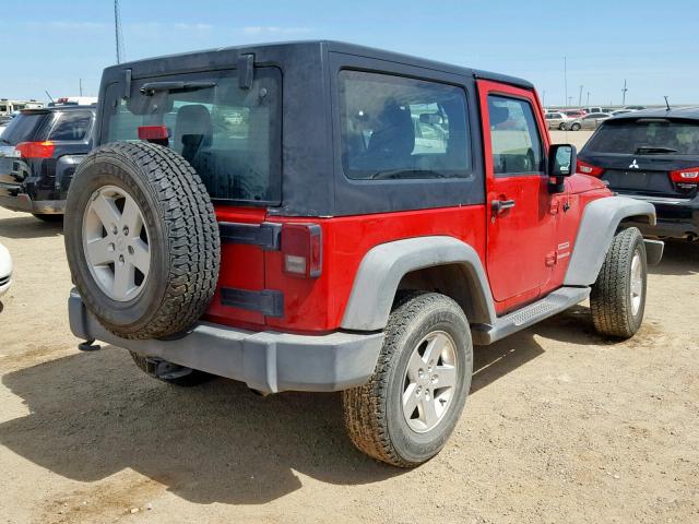 1C4GJWAG8CL105348 - 2012 JEEP WRANGLER S RED photo 4