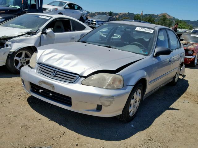 2HGEJ6610YH559594 - 2000 HONDA CIVIC BASE SILVER photo 2