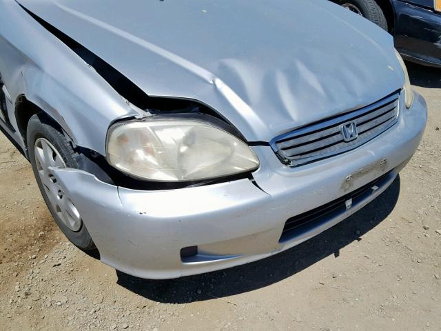 2HGEJ6610YH559594 - 2000 HONDA CIVIC BASE SILVER photo 9