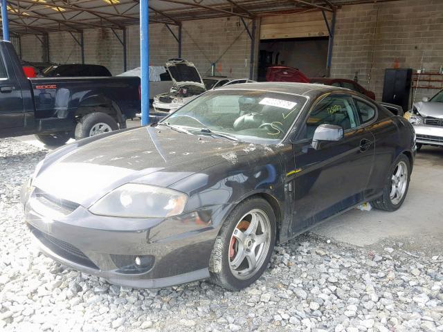 KMHHN65F95U159227 - 2005 HYUNDAI TIBURON GT BLACK photo 2