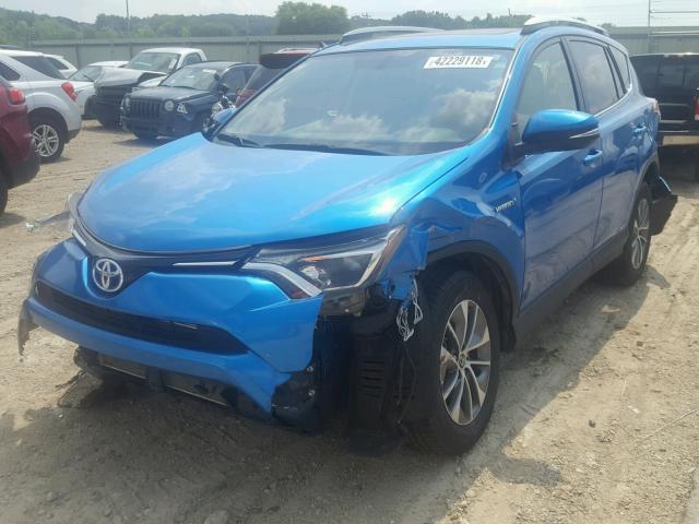 JTMRJREV9GD020215 - 2016 TOYOTA RAV4 HV XL BLUE photo 2