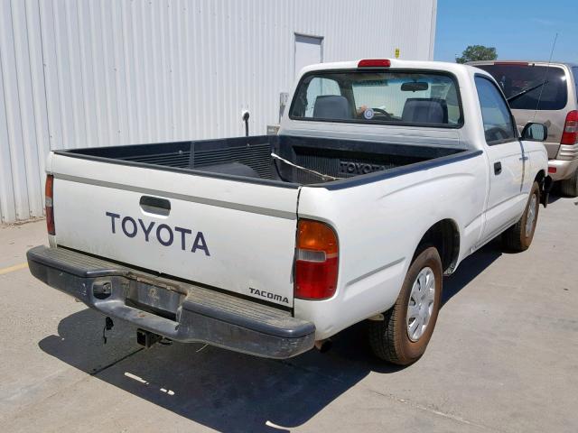 4TANL42N5TZ171545 - 1996 TOYOTA TACOMA WHITE photo 4