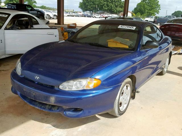 KMHJG24FXXU152621 - 1999 HYUNDAI TIBURON BLUE photo 2