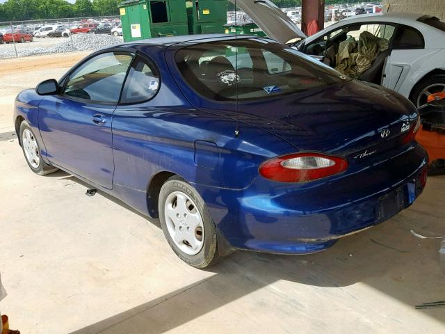 KMHJG24FXXU152621 - 1999 HYUNDAI TIBURON BLUE photo 3