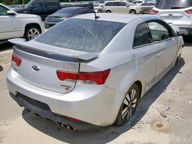 KNAFU6A23D5671167 - 2013 KIA FORTE EX SILVER photo 4