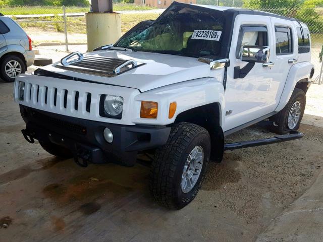 5GTDN13E878171213 - 2007 HUMMER H3 WHITE photo 2