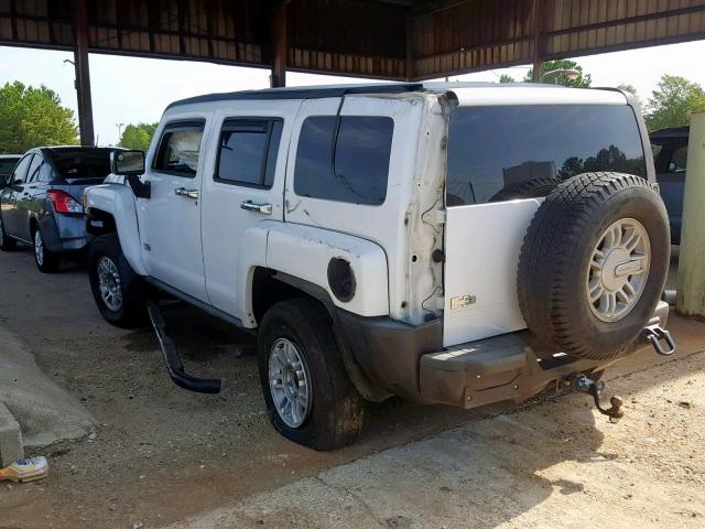 5GTDN13E878171213 - 2007 HUMMER H3 WHITE photo 3