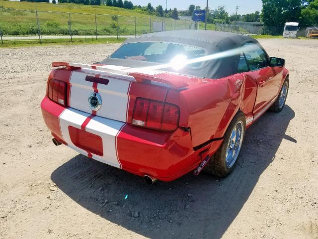 1ZVHT85H165172568 - 2006 FORD MUSTANG GT RED photo 4