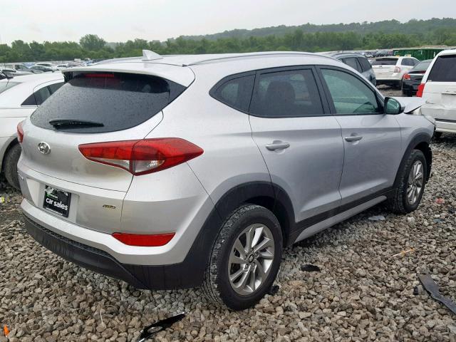 KM8J3CA47JU651579 - 2018 HYUNDAI TUCSON SEL SILVER photo 4