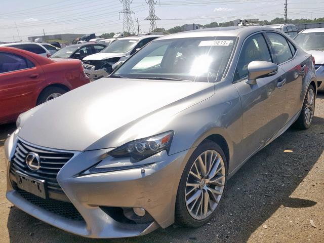 JTHCF1D21E5000935 - 2014 LEXUS IS 250 SILVER photo 2