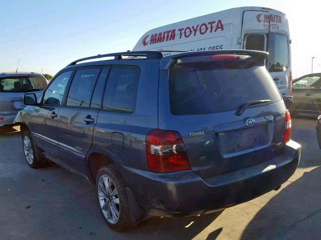 JTEDP21A970130333 - 2007 TOYOTA HIGHLANDER BLUE photo 3