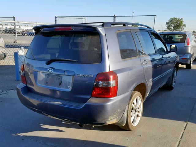 JTEDP21A970130333 - 2007 TOYOTA HIGHLANDER BLUE photo 4