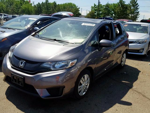 3HGGK5G58FM755511 - 2015 HONDA FIT LX GRAY photo 2