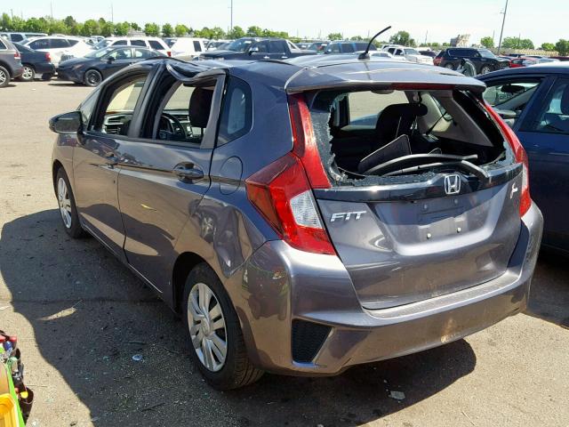 3HGGK5G58FM755511 - 2015 HONDA FIT LX GRAY photo 3