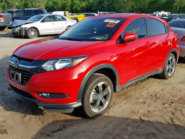 3CZRU5H52JM714763 - 2018 HONDA HR-V EX RED photo 2