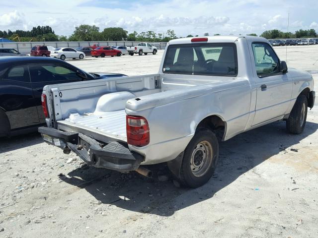 1FTYR10U74PA82341 - 2004 FORD RANGER SILVER photo 4