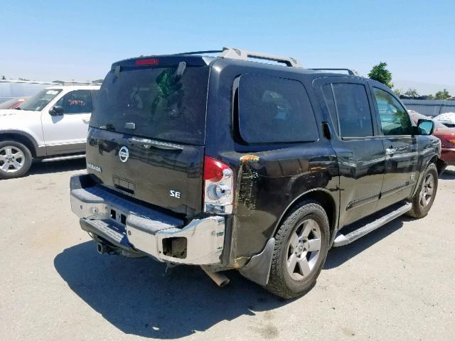 5N1AA08AX5N737419 - 2005 NISSAN ARMADA SE BLACK photo 4