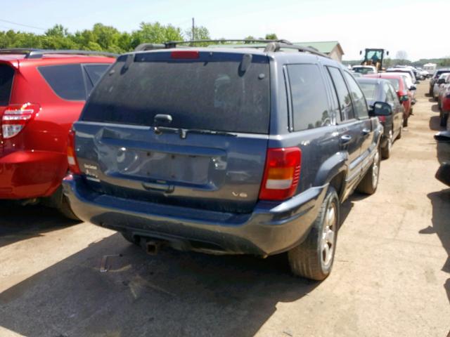 1J4GW58N61C520000 - 2001 JEEP GRAND CHER BLUE photo 4