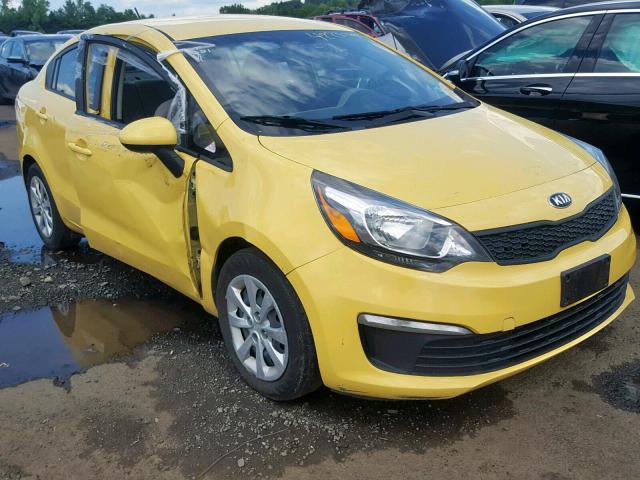 KNADM4A31G6604960 - 2016 KIA RIO LX YELLOW photo 1