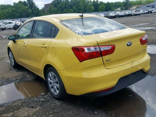 KNADM4A31G6604960 - 2016 KIA RIO LX YELLOW photo 3