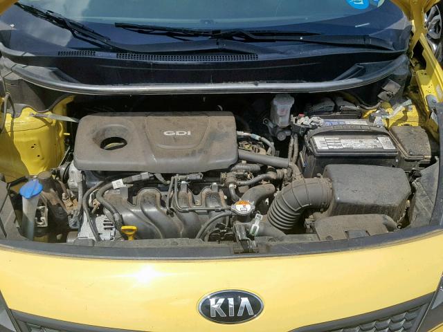 KNADM4A31G6604960 - 2016 KIA RIO LX YELLOW photo 7