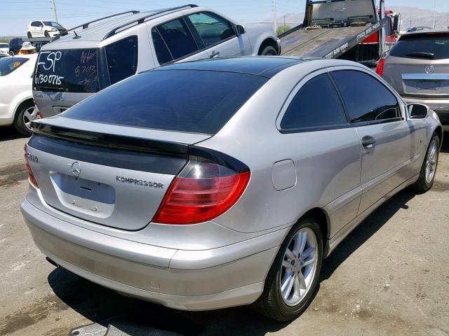 WDBRN40JX3A505159 - 2003 MERCEDES-BENZ C 230K SPO SILVER photo 4