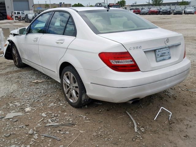 WDDGF4HB4DA838287 - 2013 MERCEDES-BENZ C 250 WHITE photo 3