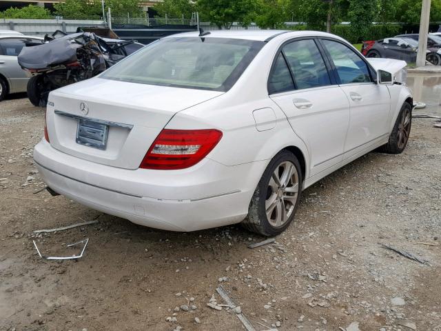 WDDGF4HB4DA838287 - 2013 MERCEDES-BENZ C 250 WHITE photo 4