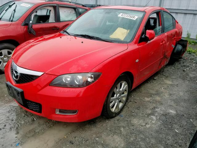 JM1BK32F281823170 - 2008 MAZDA 3 I RED photo 2