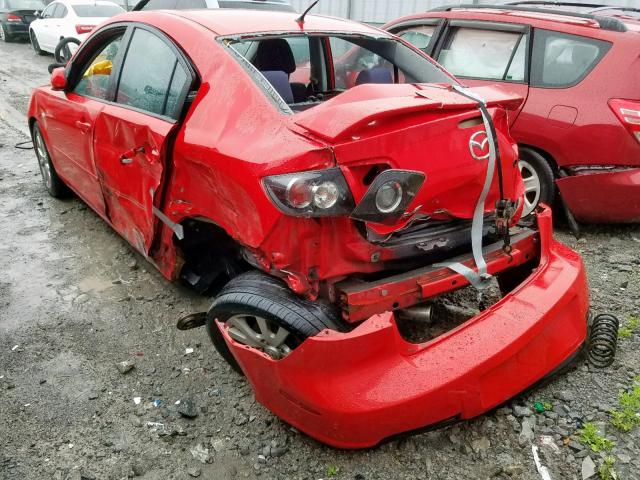 JM1BK32F281823170 - 2008 MAZDA 3 I RED photo 3