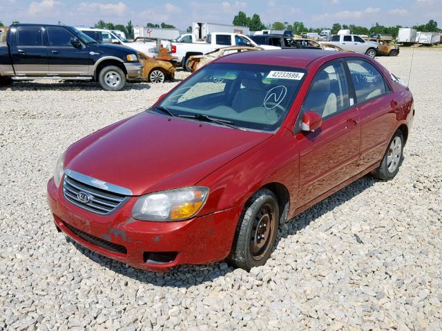 KNAFE221295667064 - 2009 KIA SPECTRA EX BURGUNDY photo 2