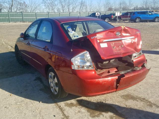 KNAFE221295667064 - 2009 KIA SPECTRA EX BURGUNDY photo 3